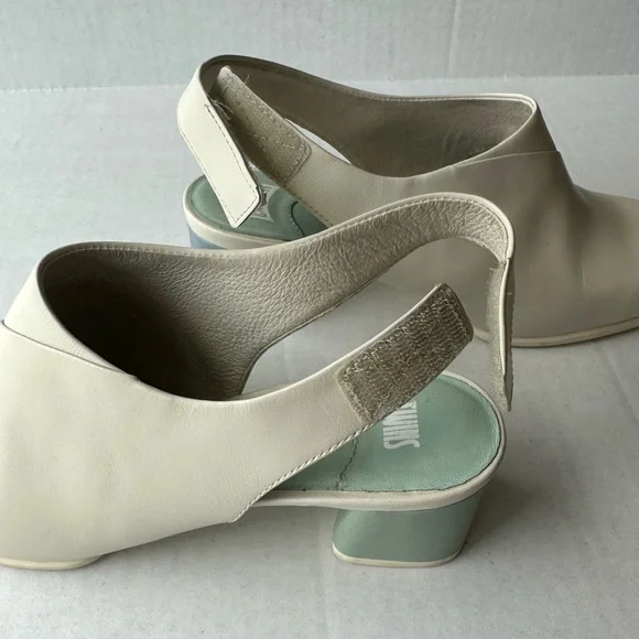 Camper Twins Velcro Slingback Mule Boot Shoe White Size 38 US Size 7.5 - Picture 7 of 14